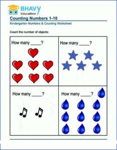 numbers counting worksheet